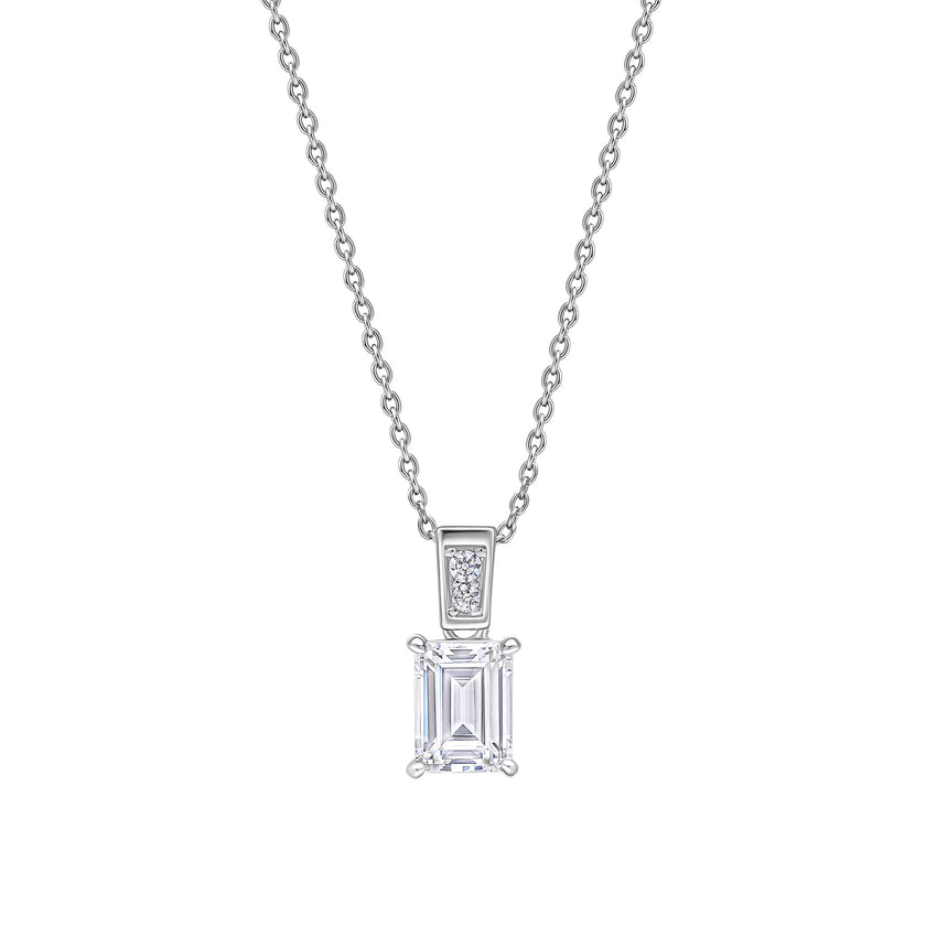 Diamonfire Emerald Cut Zirconia Pendant