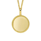 Beginnings Milgrain Edge Disc Pendant