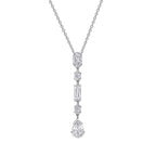 Diamonfire Elongated Half Bezel Pendant