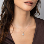 Diamonfire Halo Double Drop Pendant