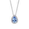 Diamonfire Zirconia Halo Teardrop Pendant
