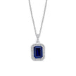 Diamonfire Geometric Halo Drop Pendant