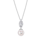 Diamonfire Marquise Pearl Drop Pendant