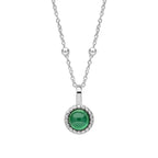 Beginnings Milgrain Semi-Precious Cabochon Birthstone Pendant