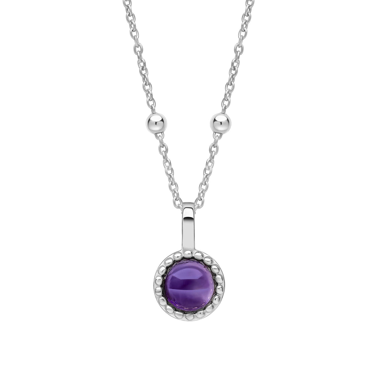 Beginnings Milgrain Semi-Precious Cabochon Birthstone Pendant