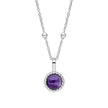 Beginnings Milgrain Semi-Precious Cabochon Birthstone Pendant