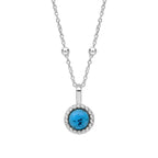 Beginnings Milgrain Semi-Precious Cabochon Birthstone Pendant