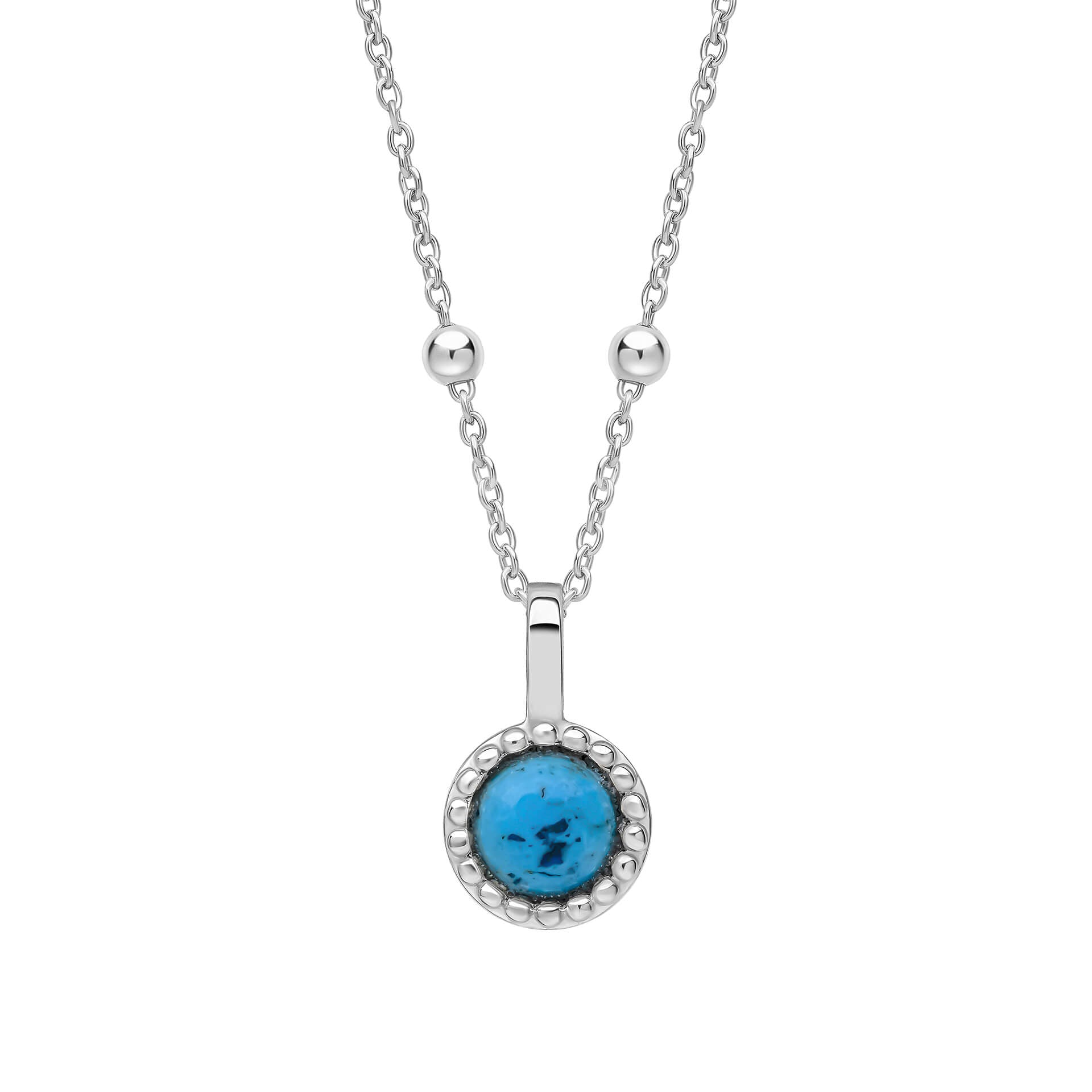 Beginnings Milgrain Semi-Precious Cabochon Birthstone Pendant