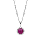 Beginnings Milgrain Semi-Precious Cabochon Birthstone Pendant