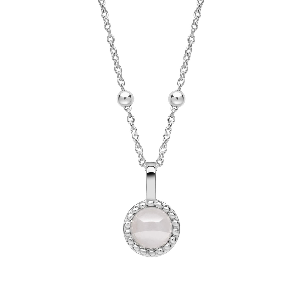 Beginnings Milgrain Semi-Precious Cabochon Birthstone Pendant