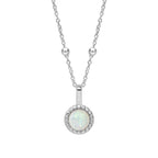 Beginnings Milgrain Semi-Precious Cabochon Birthstone Pendant