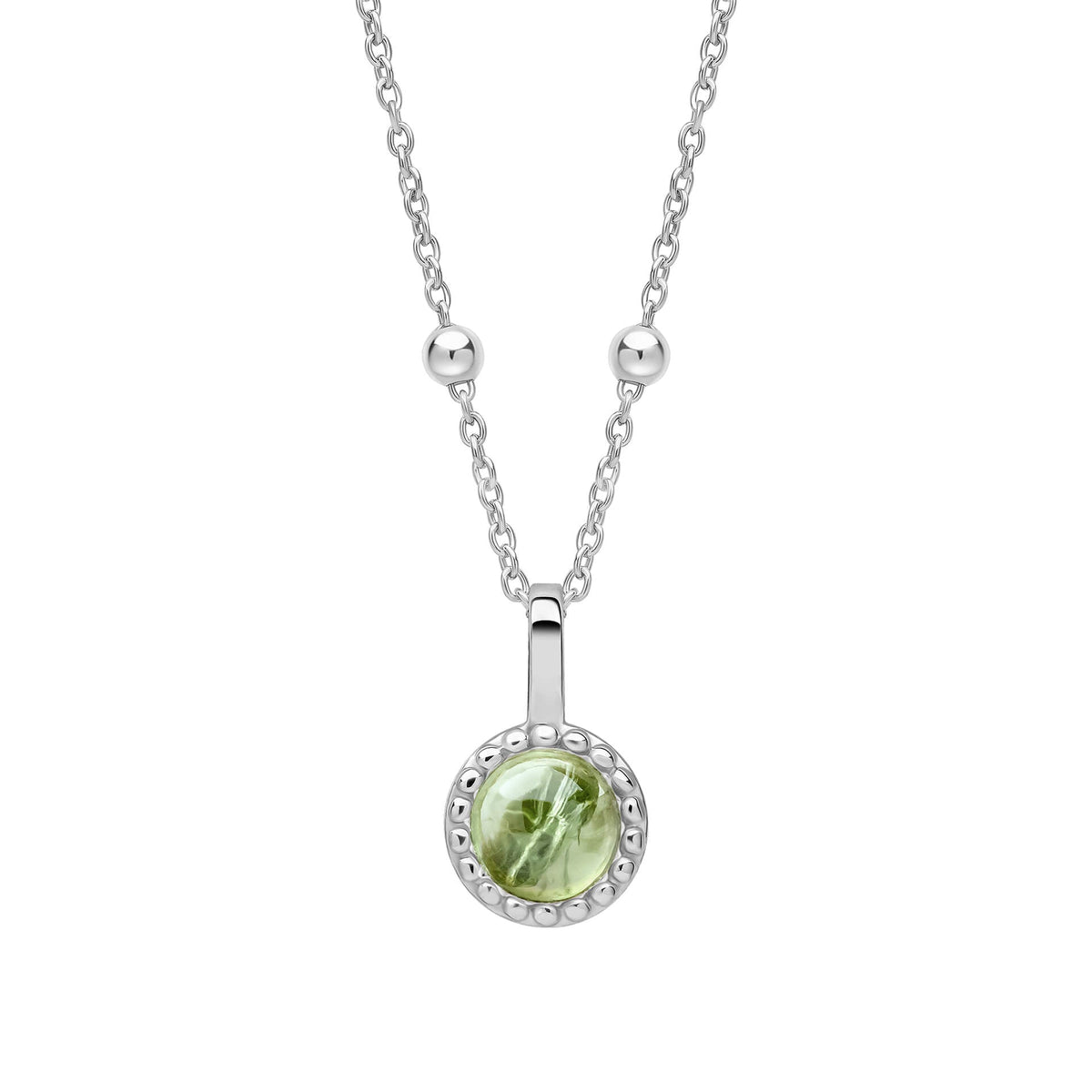 Beginnings Milgrain Semi-Precious Cabochon Birthstone Pendant