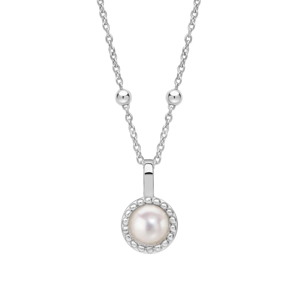 Beginnings Milgrain Semi-Precious Cabochon Birthstone Pendant