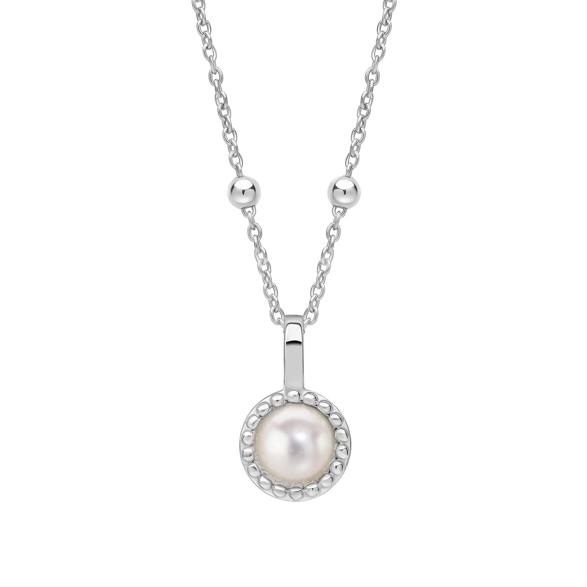 Beginnings Milgrain Semi-Precious Cabochon Birthstone Pendant