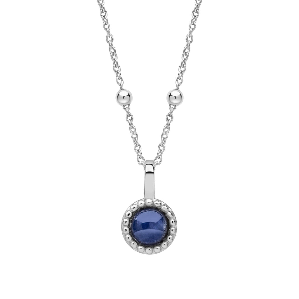 Beginnings Milgrain Semi-Precious Cabochon Birthstone Pendant