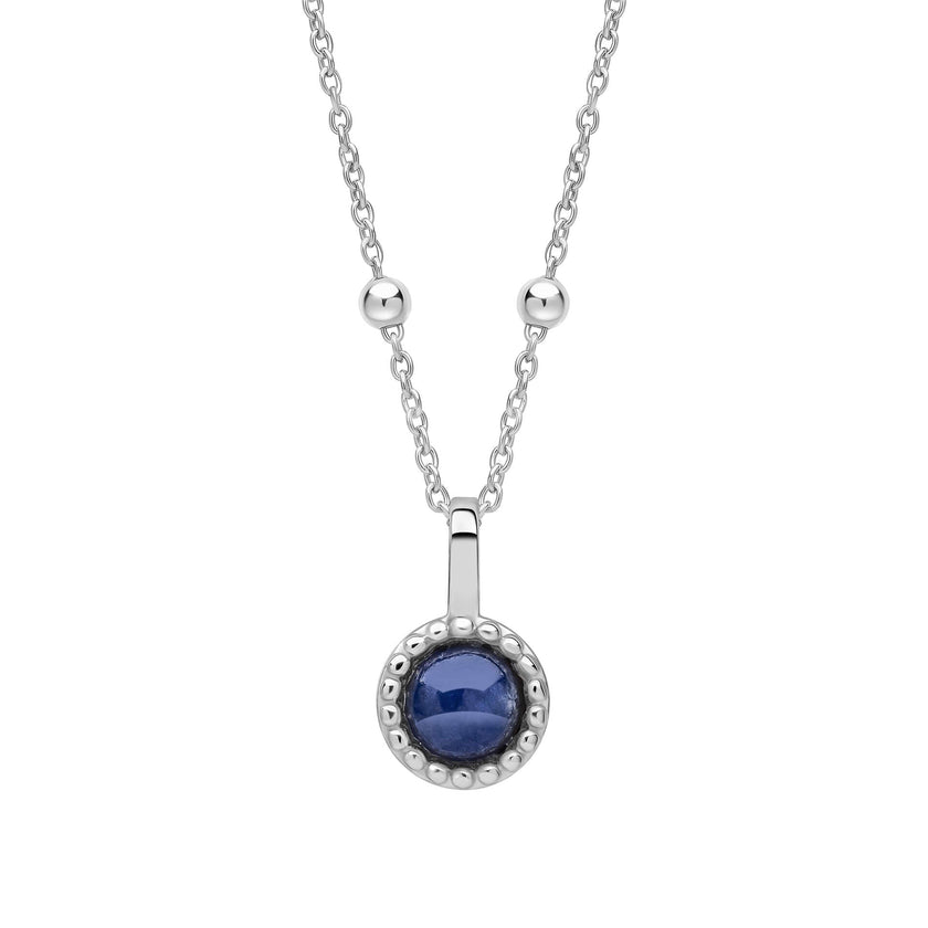 Beginnings Milgrain Semi-Precious Cabochon Birthstone Pendant