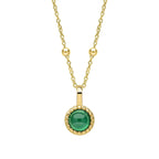 Beginnings Milgrain Semi-Precious Cabochon Birthstone Pendant