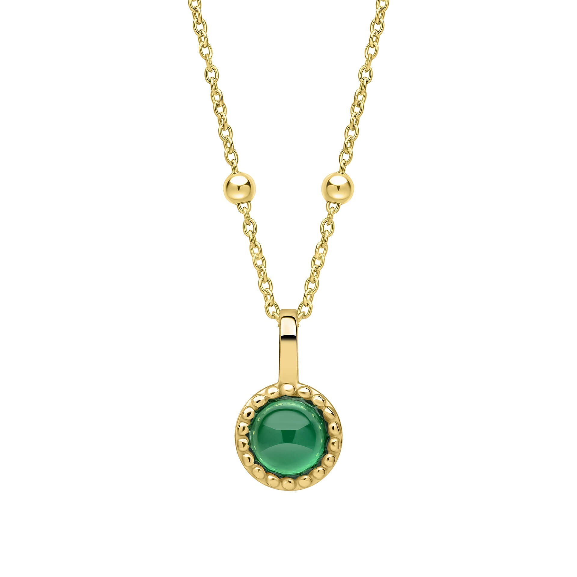 Beginnings Milgrain Semi-Precious Cabochon Birthstone Pendant