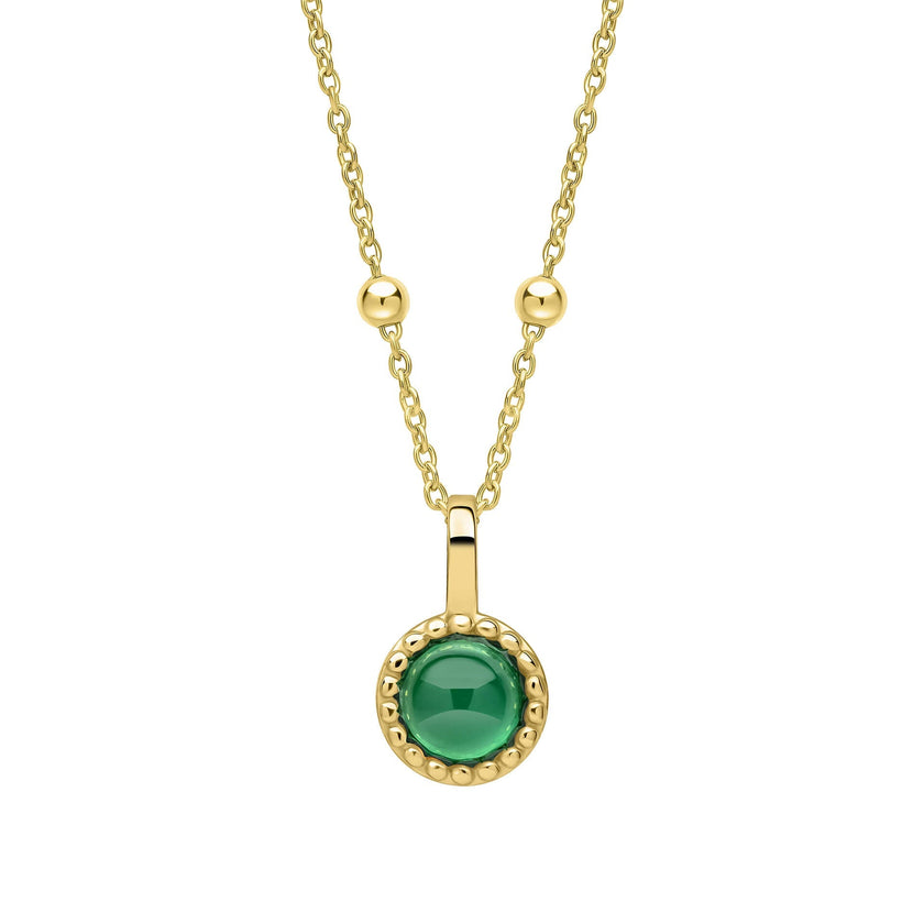 Beginnings Milgrain Semi-Precious Cabochon Birthstone Pendant