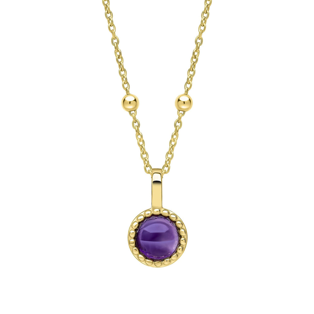 Beginnings Milgrain Semi-Precious Cabochon Birthstone Pendant