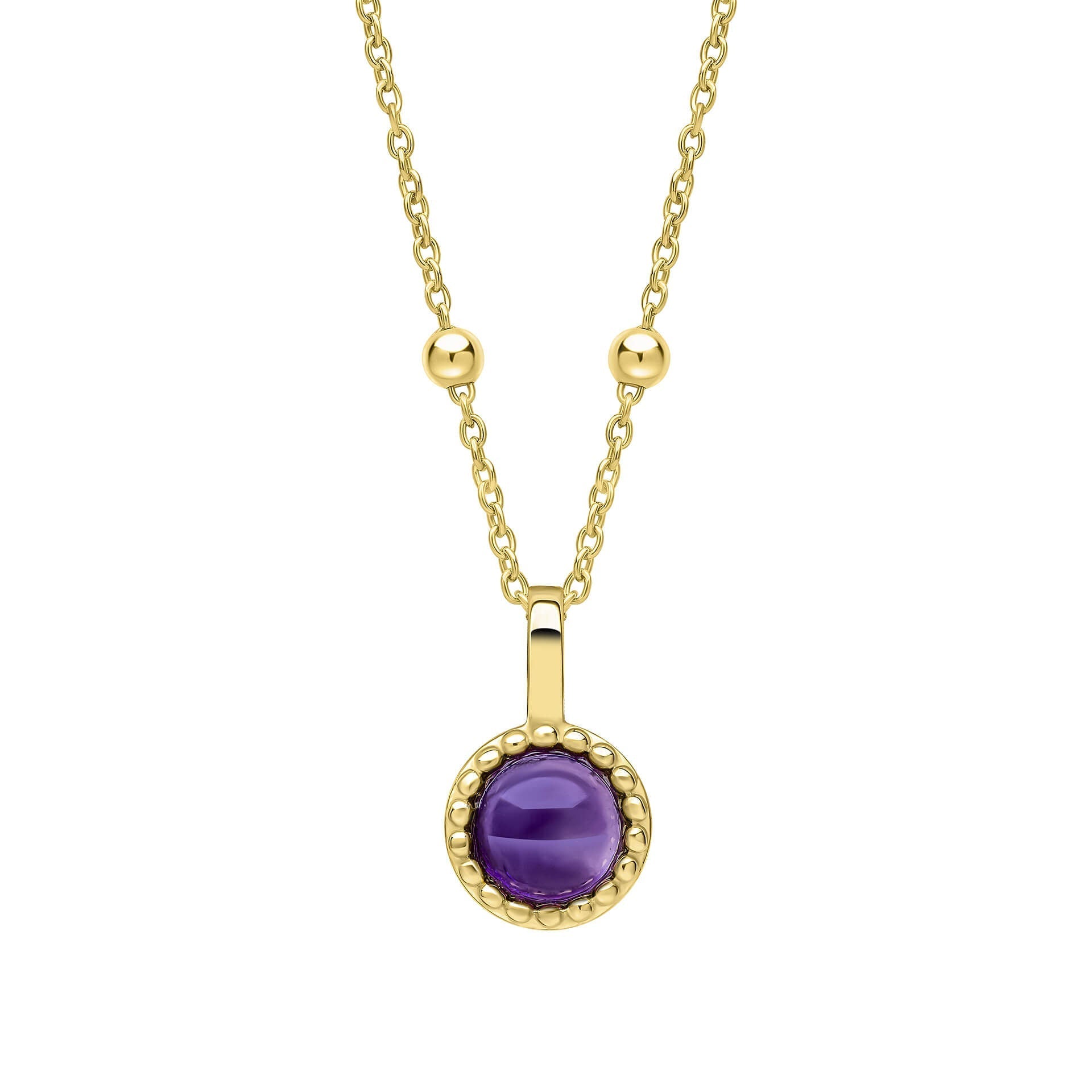 Beginnings Milgrain Semi-Precious Cabochon Birthstone Pendant