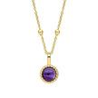 Beginnings Milgrain Semi-Precious Cabochon Birthstone Pendant