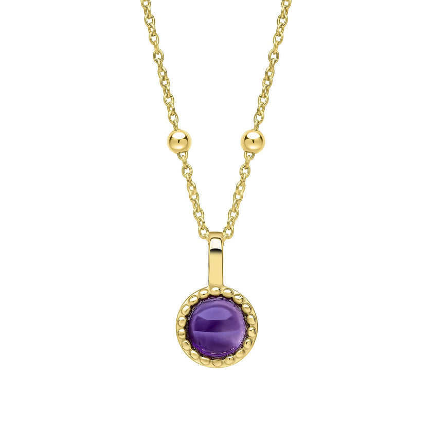Beginnings Milgrain Semi-Precious Cabochon Birthstone Pendant