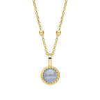 Beginnings Milgrain Semi-Precious Cabochon Birthstone Pendant