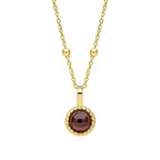 Beginnings Milgrain Semi-Precious Cabochon Birthstone Pendant