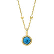 Beginnings Milgrain Semi-Precious Cabochon Birthstone Pendant