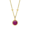 Beginnings Milgrain Semi-Precious Cabochon Birthstone Pendant