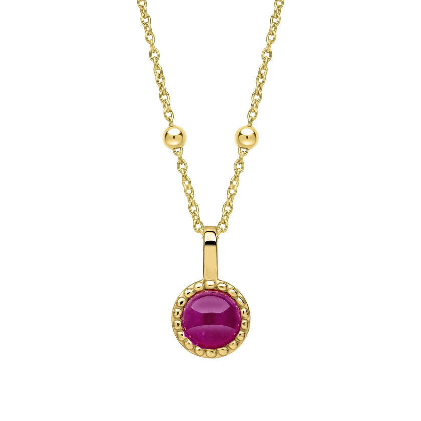 Beginnings Milgrain Semi-Precious Cabochon Birthstone Pendant