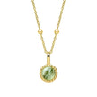 Beginnings Milgrain Semi-Precious Cabochon Birthstone Pendant