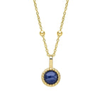 Beginnings Milgrain Semi-Precious Cabochon Birthstone Pendant