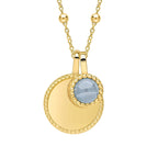 Beginnings Milgrain Semi-Precious Cabochon Birthstone Necklace