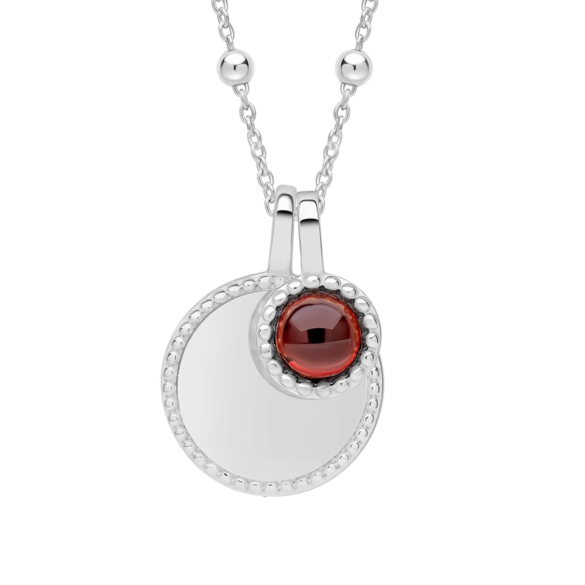 Beginnings Milgrain Semi-Precious Cabochon Birthstone Necklace