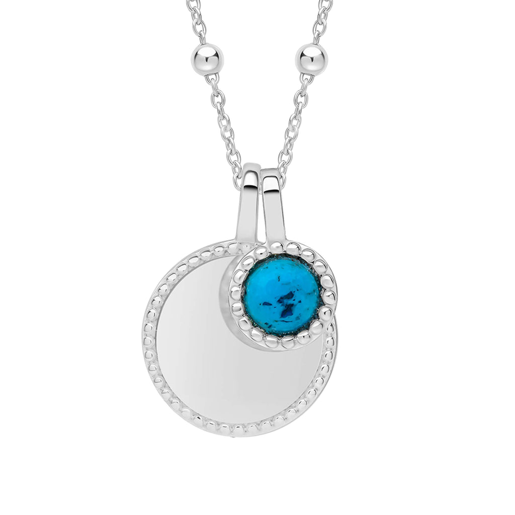 Beginnings Milgrain Semi-Precious Cabochon Birthstone Necklace