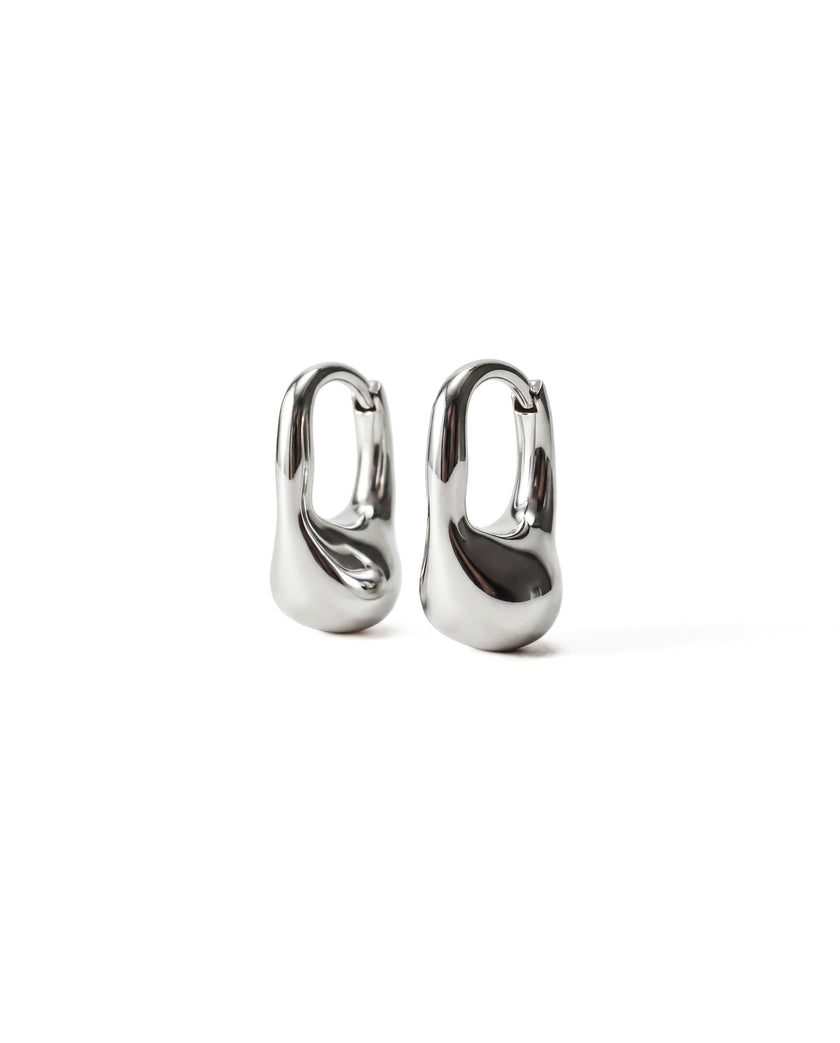 Pea Hoops | Sterling Silver