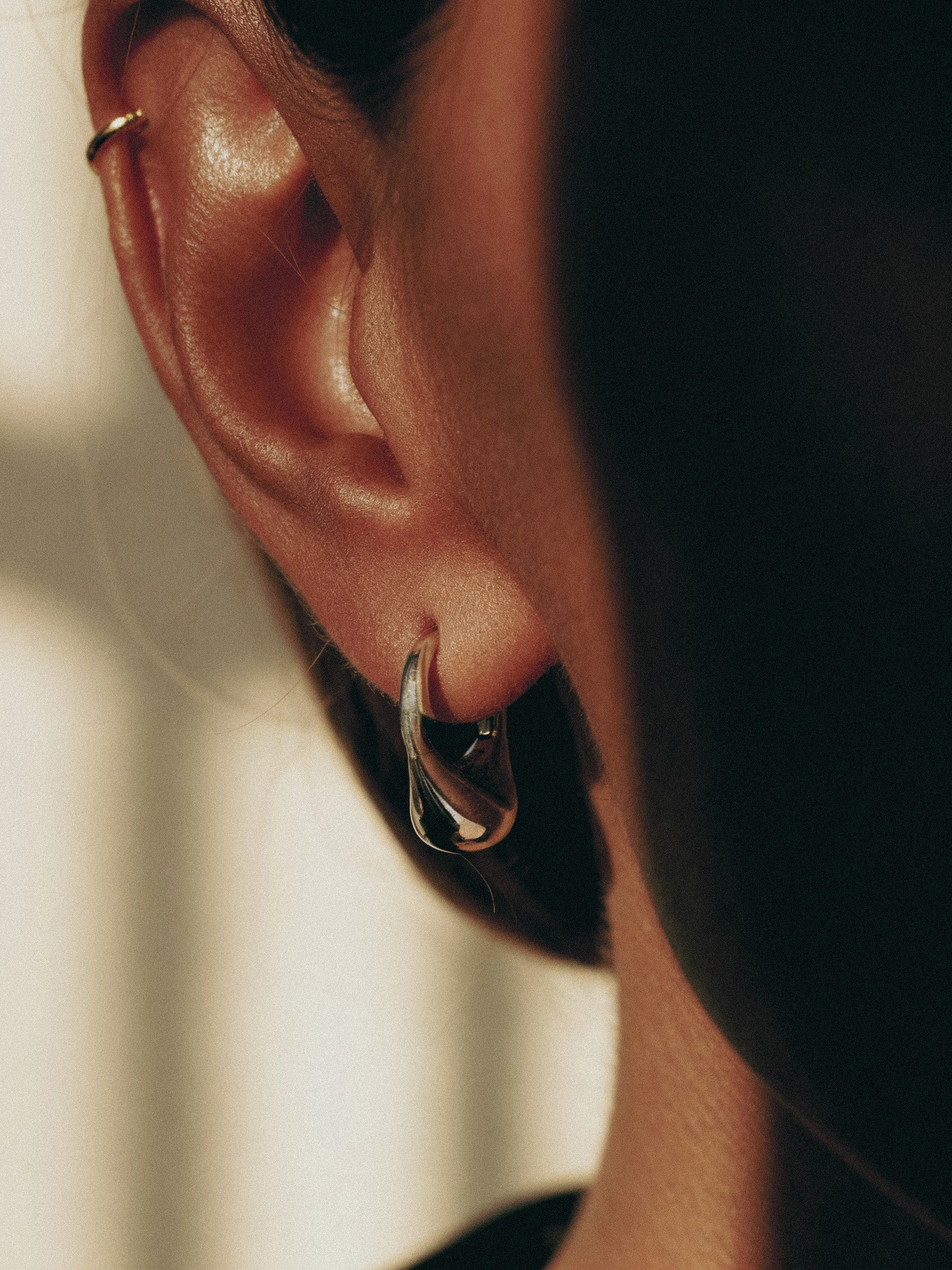 Pea Hoops | Sterling Silver