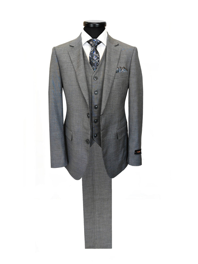 Grey Slim Fit 3-Piece Suit