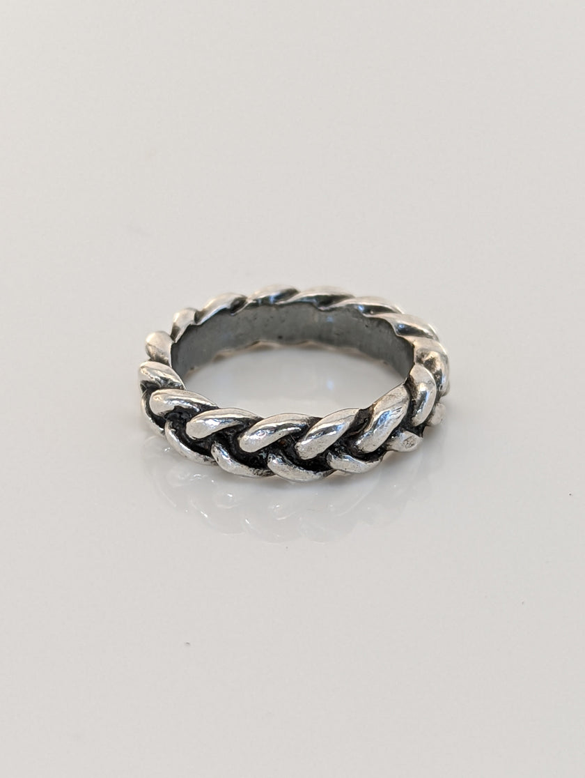 Silver Steed Plaited Ring 2