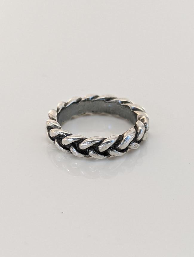 Silver Steed Plaited Ring 2