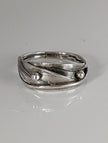 Silver Steed Delicate Silver Leaves ring with Silver Buds
