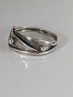 Silver Steed Delicate Silver Leaves ring with Silver Buds