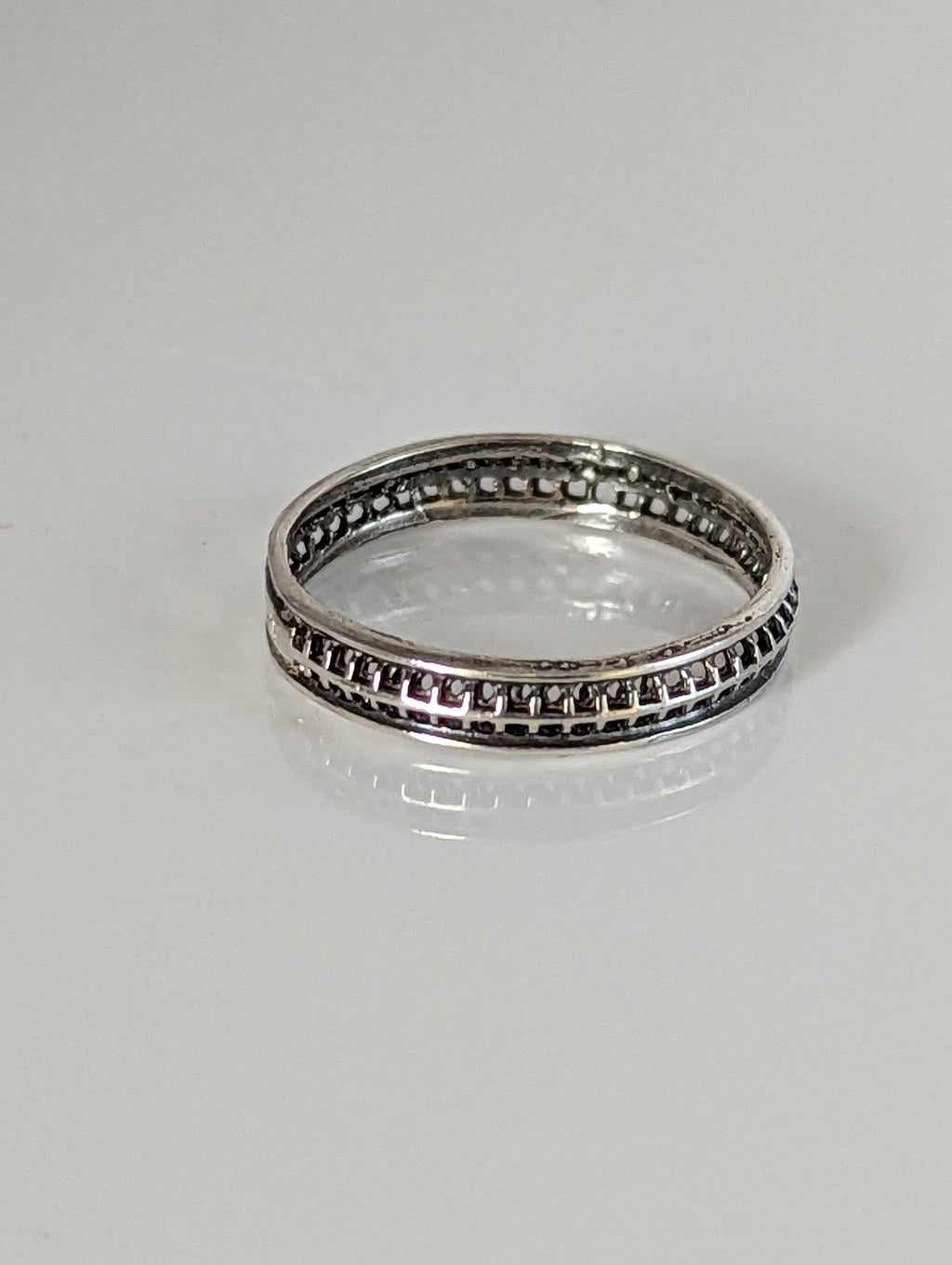 925 Sterling Silver Filigree Ring – Elegant Handmade Band for Nature Lovers