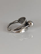 Silver Steed One Round Bud Ring