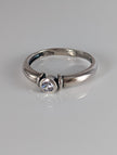 Silver Steed Silver Round Zirconia Ring