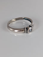 Silver Steed Silver Round Zirconia Ring