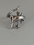 Silver Steed Lizard Ring