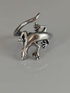 Silver Steed Lizard Ring